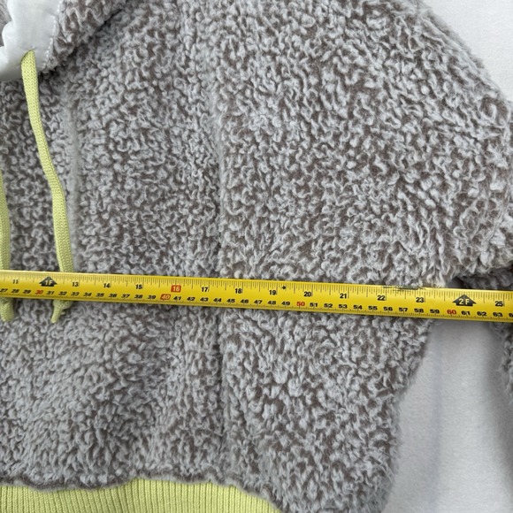 Free People Wild Heart Faux Shearling Pullover Size L Green - Picture 7 of 14